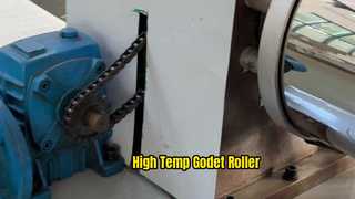 Producción de fibra de alta temperatura con rodillo Godet