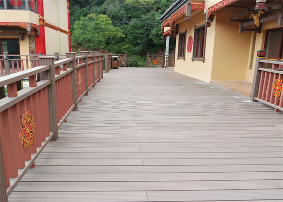 Waterproof WPC Floor Customized Garden / Pool / Terrace Decking Board