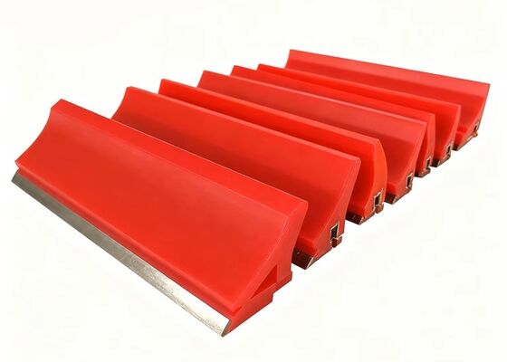 Conveyor Belt PU Scraper Orange Blade Heavy Duty Bulk Material Handling Use