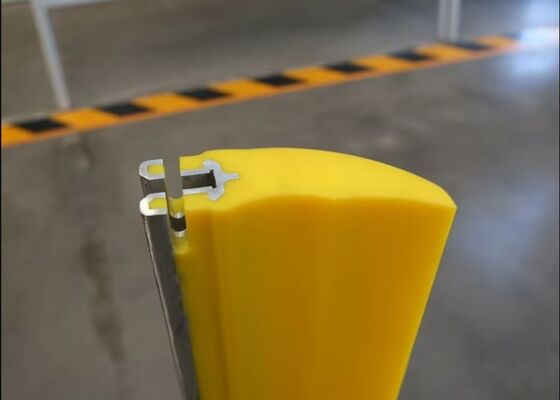 Polyurethane Conveyor Cleaner Yellow Blade Heavy Duty Aggregate Conveyor Application