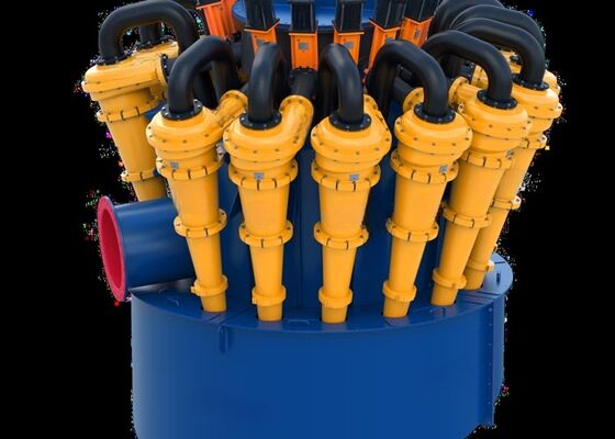 Mining Hydrocyclone Cluster Separator Ceramic Liner Cyclone For Fine Particle Separation
