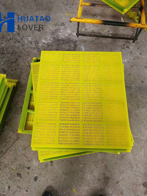 Orange MDI and TDI 0.125mm Aperture PU Dewatering Screen Mesh with Steel Frame and Self-Relieving Apertures