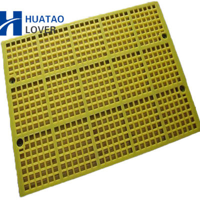 Round Aperture Customized Hole Type Polyurethane Screen Mat with Embedded Steel Frame for Mining