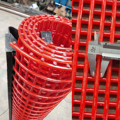 Grado industrial 2.5mm Acero de alambre Tufflex pantalla recubierta con PU en 1x6mm tamaño de temperatura