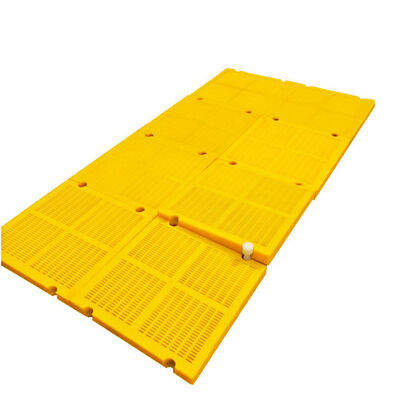 Panel de pantalla de deshidratación de PU de alta resistencia al desgaste de 45 mm de espesor con ranura de 1,0 mm para minería de carbón