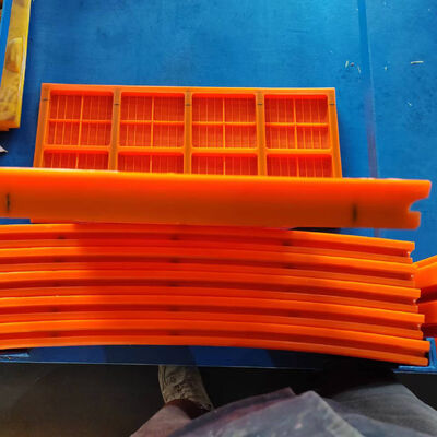 HUATAO WS 85 Poliuretano Resistente al Desgaste Pantalla 305x305mm con Instalación de Asiento de Riel para Mineral de Hierro