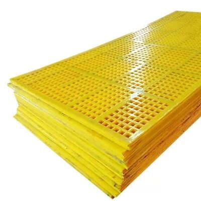 30 mm de espesor Polyurethane Tapete de pantalla de tensión para minería con 1,5 mm de diámetro de alambre y alta resistencia al desgaste