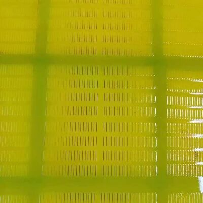 Malla de pantalla de poliuretano amarilla de 40 mm para minería con diámetro de alambre de 1,5 mm y alta resistencia a la abrasión