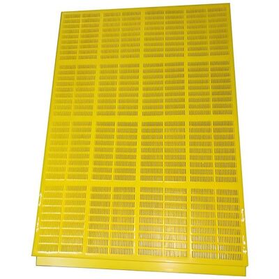 Tapete de Pantalla de Poliuretano Amarillo de 30 mm de Espesor con Malla de Alambre de 2 mm para Alta Resistencia al Desgaste en Minería