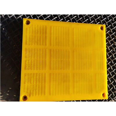 Tapete de pantalla de poliuretano amarillo de 30 mm de espesor con alambre de 1,5 mm para minería de alta resistencia al desgaste