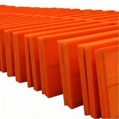 Tapete de Pantalla de Poliuretano Verde de 30 mm con Agujeros Autolimpiantes para Cribado de Grafito en Minería