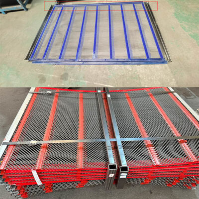 Malla de cribado autolimpiante ranurada tejida de 610*610 con malla de alambre de acero inoxidable + tira de PU antiobstrucción para equipos de minería