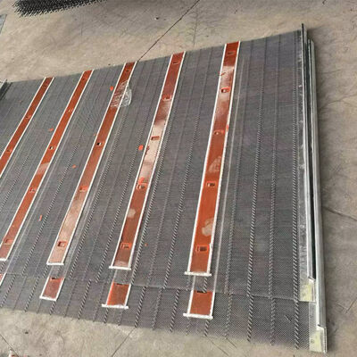 Cuchilla de pantalla de limpieza automática de ondulación poli tejida para tamizas mineras negras en pantalla vibratoria
