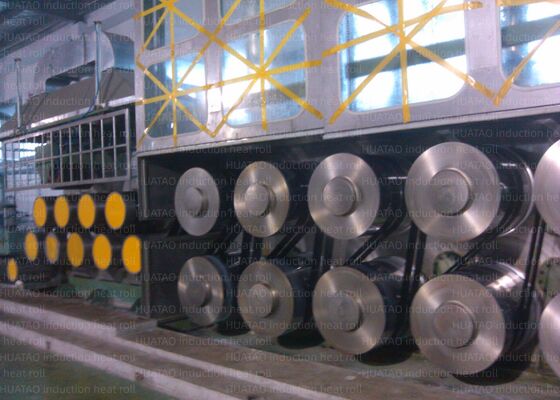 Rodillo máximo 420℃ máximo de Godet del rodillo de calentamiento por inducción Minmax 500m/Min de la velocidad linear los 5000m Minmax