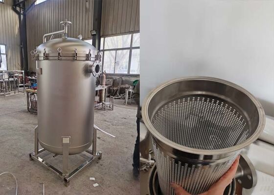Filtración industrial de alta precisión con filtro de bolsas abiertas rápidamente