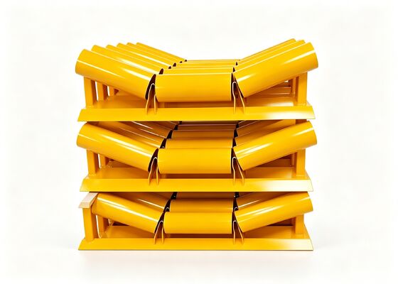 Capacidad de carga alta de acero al carbono Mining Idler con sello de laberinto triple para el manejo de materiales a granel
