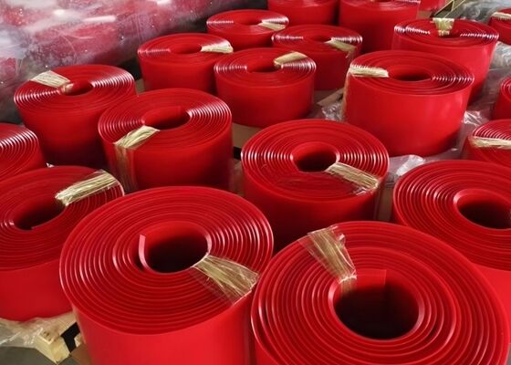 Cinturón transportador de poliuretano Red Color Sistema de cinturón de minería de alta elasticidad