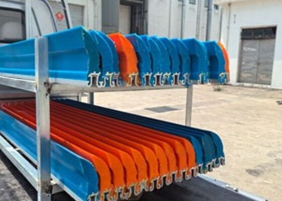 Limpieza de cinta transportadora de PU primaria para el manejo de materiales a granel Diseño resistente a la abrasión