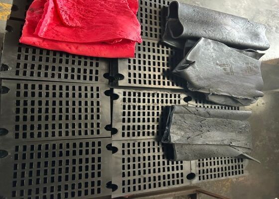 Plataforma de criba de caucho para separación de partículas finas para la industria minera