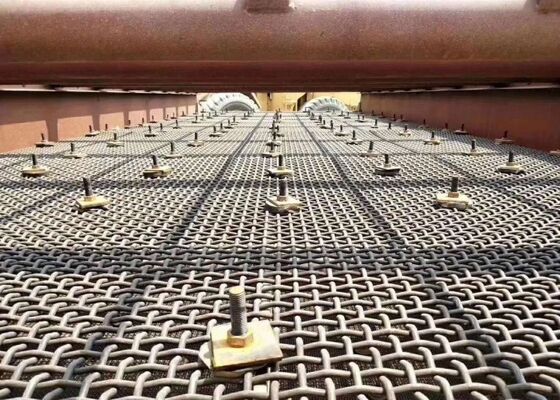 Reja de alambre tejido de acero de alto manganeso resistente al desgaste para la detección de minas y canteras
