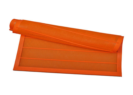 Malla de pantalla fina de poliuretano naranja de 700 mm x 1040 mm con ancho de orificio de 0,075 mm a 1,5 mm y vida útil de 6 a 12 meses para cantera