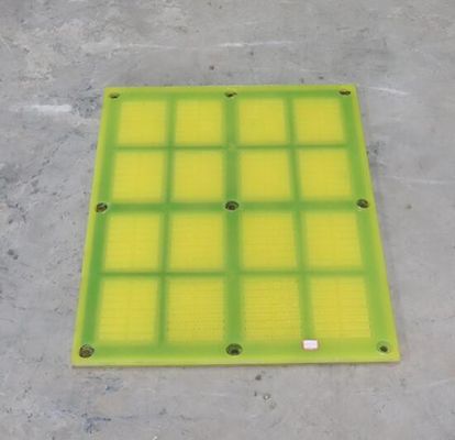 Panel de deshidratación de malla de pantalla vibrante de poliuretano para reciclaje de arena fina con tamaño 305x305mm y apertura de 0,125mm