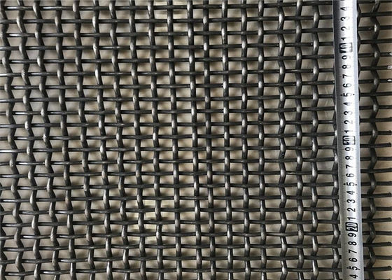 Cuadrícula de alambre tejido de alta tensión de carbono con ganchos para el cribado resistente a la abrasión
