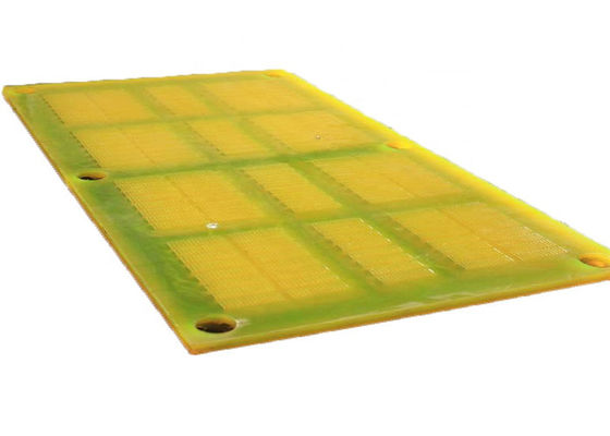 Polyurethane Deswatering Screen Mesh con marco de acero y superficie de poliuretano para la máquina de tamiz de vibrar arena con ancho de agujero de 0.125mm-2.5mm y aberturas de autolimpieza