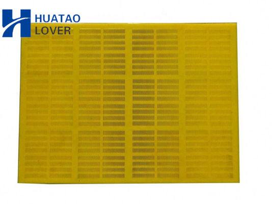 Panel de Pantalla de Poliuretano de 0.125 mm de Apertura Amarillo con Marco de Acero para Deshidratación de Arena Fina