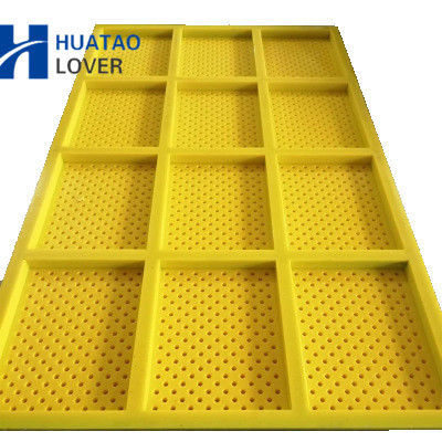 Panel de tamiz modular de poliuretano con apertura de 5 mm y aperturas autolimpiantes para tamiz vibratorio